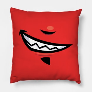 Devilish Grin Cartoon Mouth Pillow