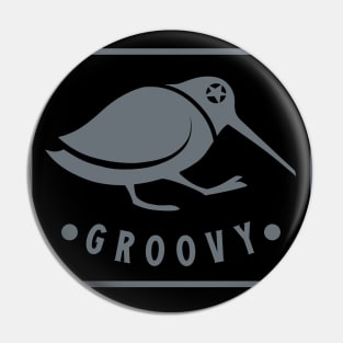 Funny Woodcock got the groove. Minimal style design Pin