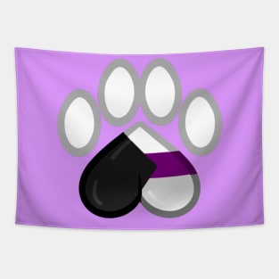 LGBTQ+ Pride Heart Paws - Demisexual Tapestry