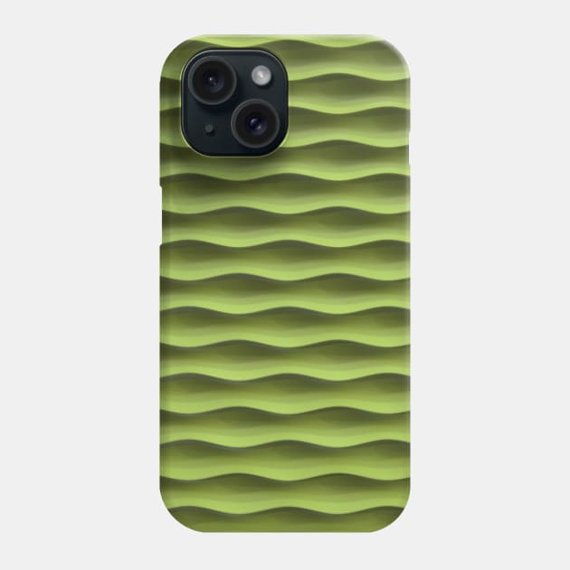 Wave Rows Green Phone Case by AKdesign