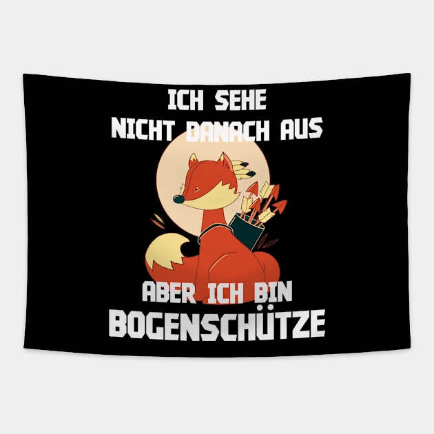 Bogenschießen Kinder Fuchs Bogenschütze Tapestry by Wikstroem