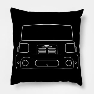 Vintage 1960s Austin FG S200 lorry white outline graphic Pillow