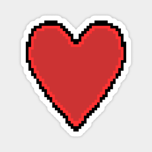 Red 8Bit Pixelart Love Heart Valentines Day Magnet