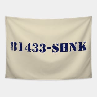 PRISONER 81433 (blue) Tapestry