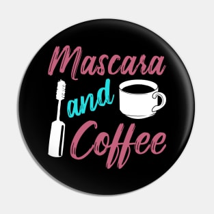 Mascara And Coffee Make-Up Artist Gift Pin