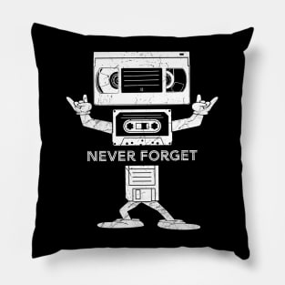 Never Forget  vintage Pillow