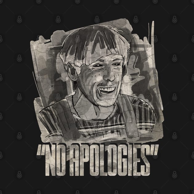 No Apologies Watercolor Vintage BW by GLORIADEWATA