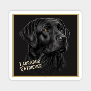 Black Labrador Retriever Dog Magnet