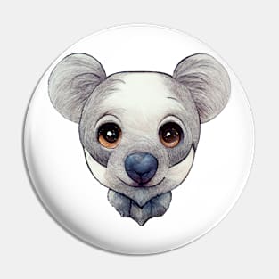 Koala with happy smile Pin