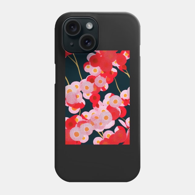 Beautiful Stylized Pink Red Flowers, for all those who love nature #214 Phone Case by Endless-Designs