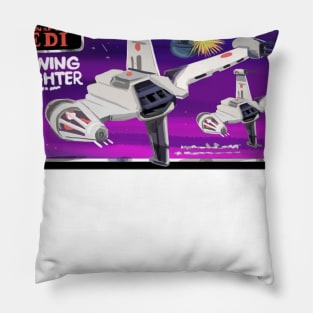 Vintage B-Wing Fighter Box Art Sketch Pillow