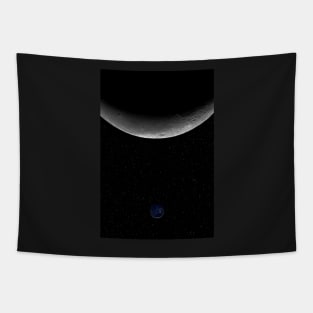 Moon and night on planet Earth Tapestry
