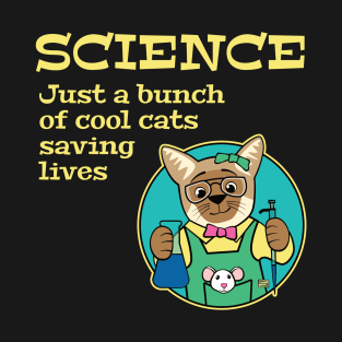 Science Cool Cats Saving Lives T-Shirt