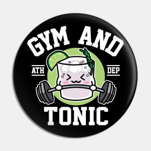 Gym and Tonic Cute Drink and Workout Pin