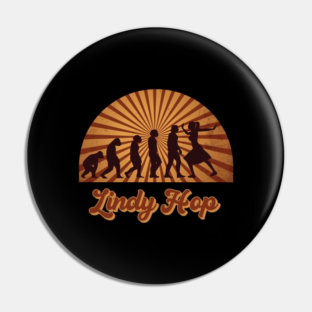 Lindy Hop Evolution Female Dancer Pin by echopark12