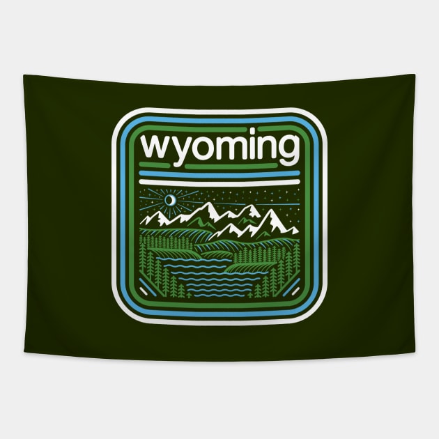 WYOMING - CG STATES #11/50 Tapestry by Chris Gallen