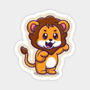 Cute Baby Lion Cartoon Magnet