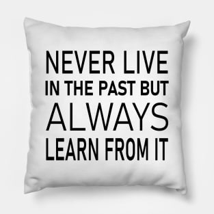 Never live in the past, but always learn from it | Universal wisdom Pillow