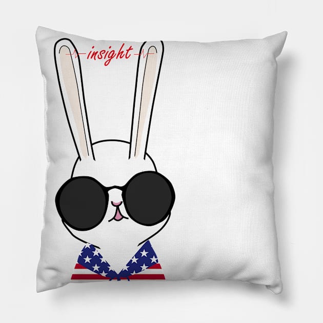 Rabbit insight Pillow by minicrocks