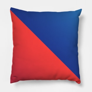 Red Blue Gradient Triangle Tile Pattern Pillow