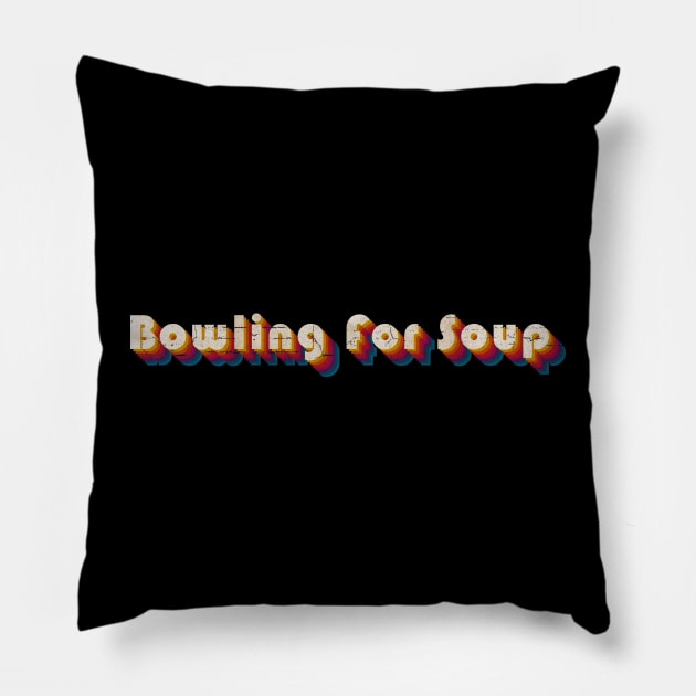 retro vintage Bowling For Soup Pillow by TulenTelan