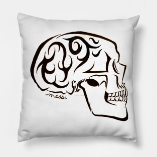 Skull drawing Pillow