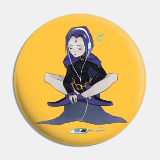 Raven listening to music Pin