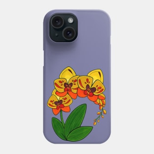 Orange Orchid Phone Case