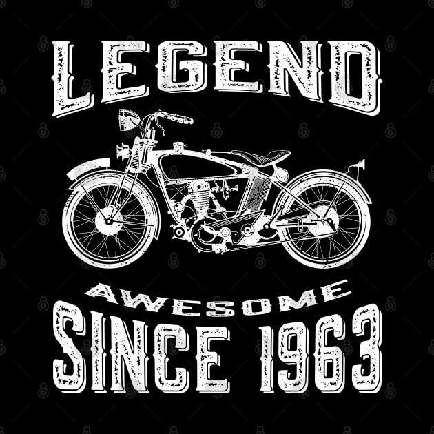 Vintage Motorcycle LEGEND Awesome Since 1963 by Jas-Kei Designs