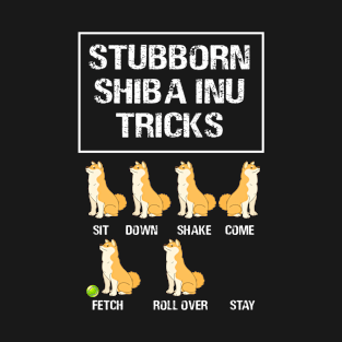 Stubborn Shiba Inu Tricks Funny Dog T-Shirt
