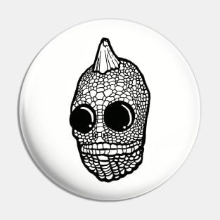 Sleestak Face (Black Outline) Pin