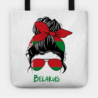 Belarus girl, Proud Flag, Belarus gift heritage, Belarusian girlfriend Tote