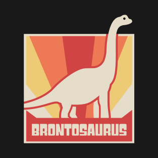 Vintage Long Neck Dinosaur Brontosaurus T-Shirt