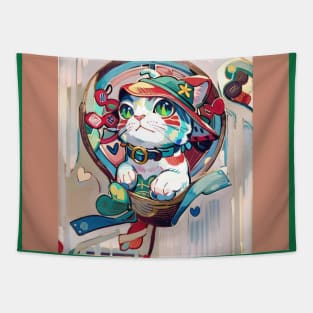 Sushi cat Wasabi Tapestry