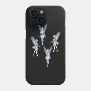 Blue Fairies Cluster on Blue Phone Case