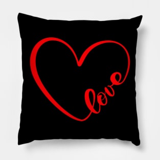 RED Love Heart Shape Pillow