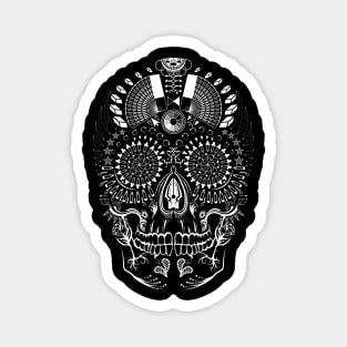 Illustrator Skull (White) Magnet