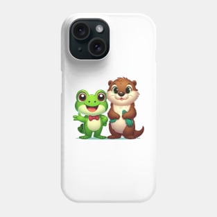 Friendly Frog & Otter Friendship Design Phone Case