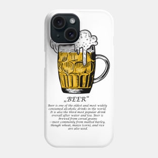 Freshly drafted and foaming beer with definition (vers. 1) Phone Case