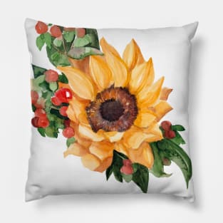 Sunflower and Berries Pillow