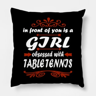 Table Tennis Girl's Bat Nubs Pillow