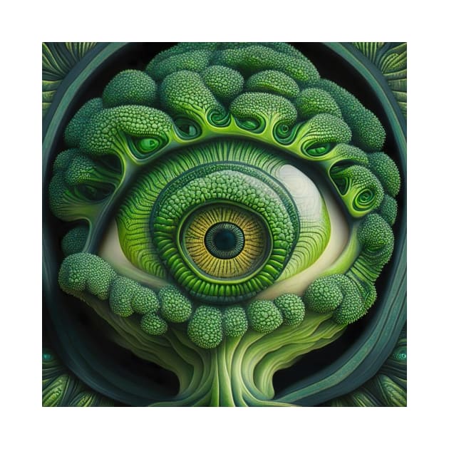 [AI Art] Eye Of Broccoli, Art Deco Style by Sissely