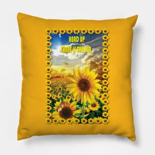 Sunflower - head up #3 Pillow