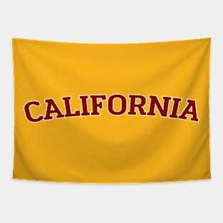 California Vintage Retro University Style Typography Tapestry