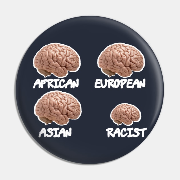 Human Brains vs Racist Brain Pin by mynaito