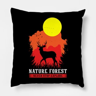 Nature forest never stop explore Pillow