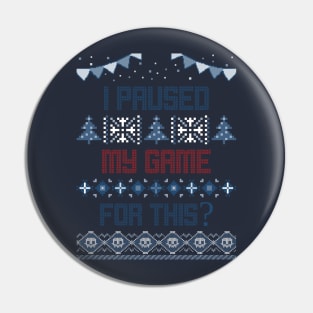 Ugly Xmas Gamer Sweater for Quarantined Gamers Pin