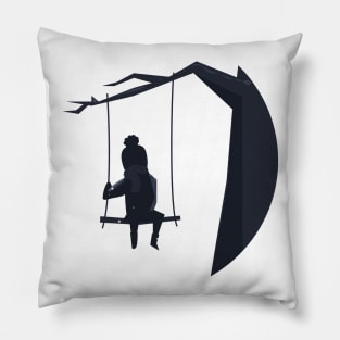 Child on a swing Pillow