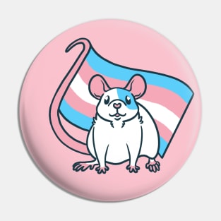 Trans Pride Rat Pin