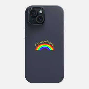 Small Rainbows Gold Somewhere Phone Case